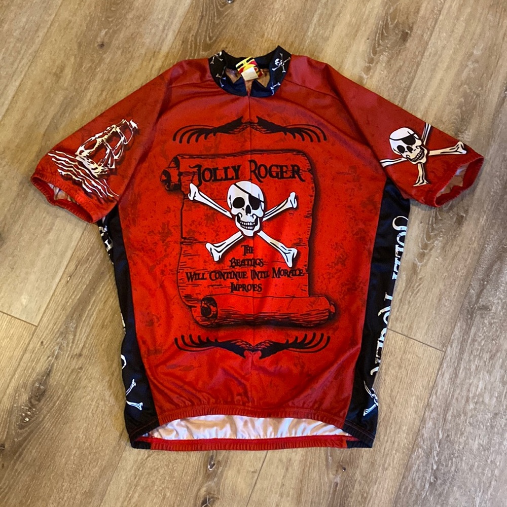 Mens Jolly Roger Cycling Jersey XXL.  In perfect condition.